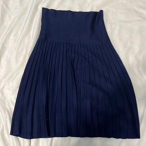 Mia Mod Women's Fashion summer  pleated skirt blue/navy XS 24”